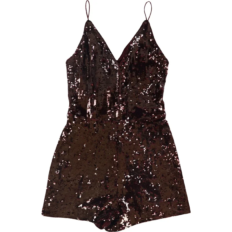 Guess Womens Sequined Romper Jumpsuit Sequin A-line Dress