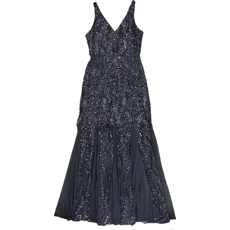 Nightway Womens Sequin Gown Dress, Blue, 8 Sequin Dress Trendy