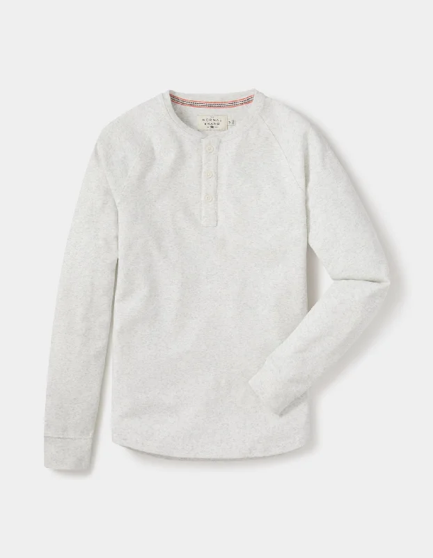 Puremeso Raglan Henley in Stone