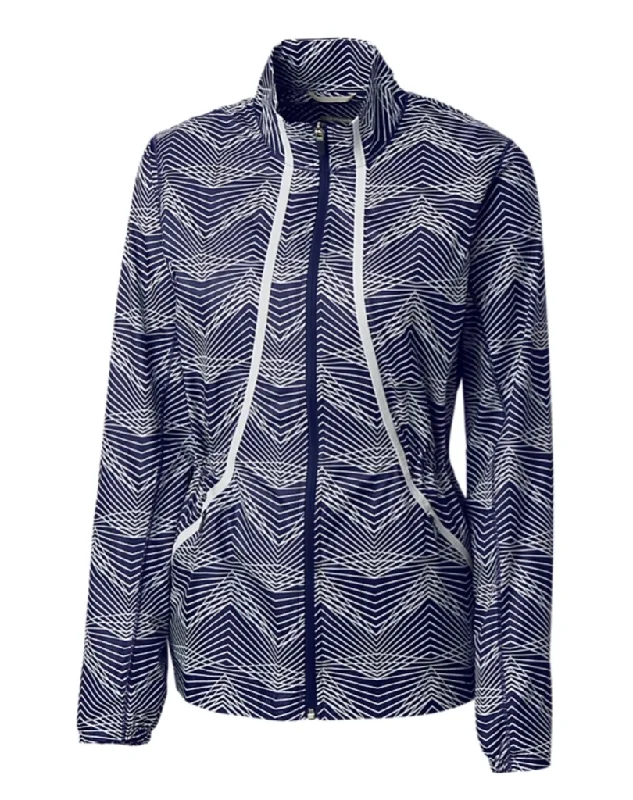 New Annika by Cutter & Buck Cloud Breaker Print Jacket MSP$150