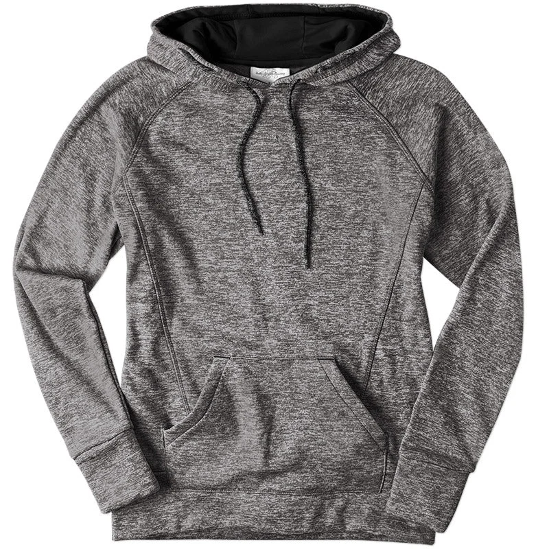 Ladies Contrast Hooded Pullover Comfy Pullover Sweatshirt