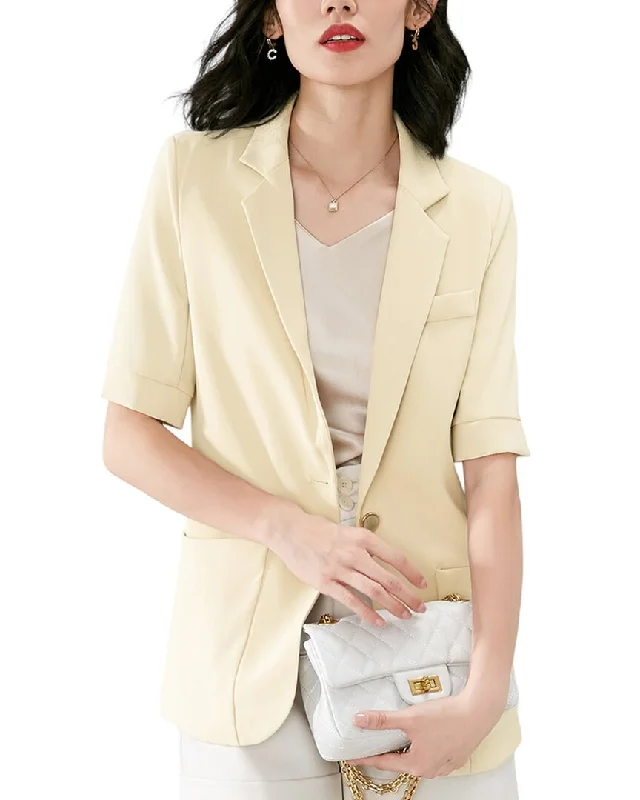 Onebuye Blazer Structured Tweed Blazer