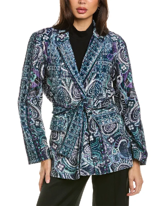 Kobi Halperin Abott Velvet Jacket Blazer with Pockets