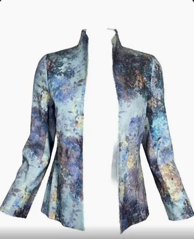 Shaped Jacket Monet In Blue Multi Structured Blazer Look