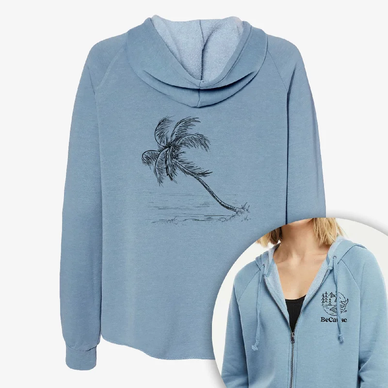 Coconut Palm - Cocos nucifera - Women's Cali Wave Zip-Up Sweatshirt Simple Hoodies for Women