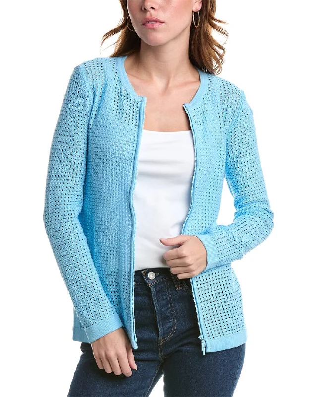 Edinburgh Knitwear Pointelle Jacket Trendy Women’s Blazers