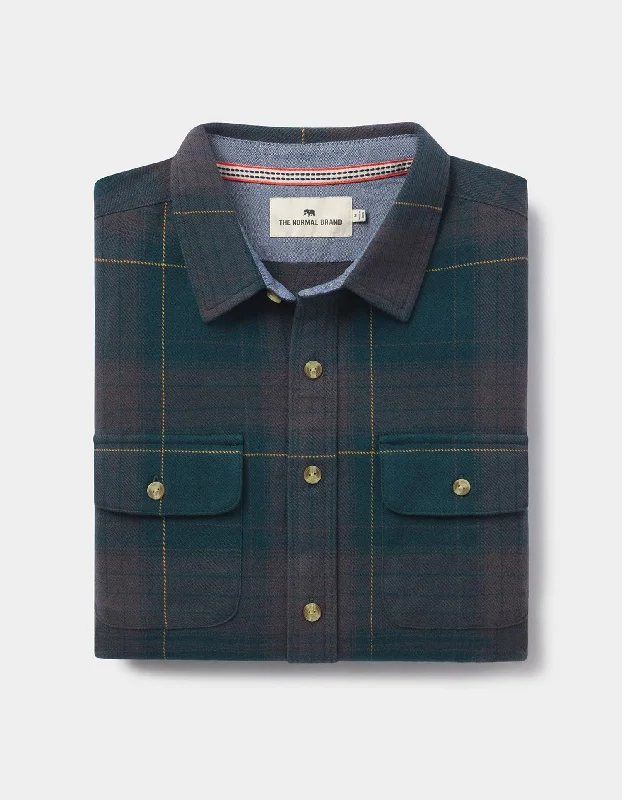 Mountain Overshirt in Dark Glacier Plaid