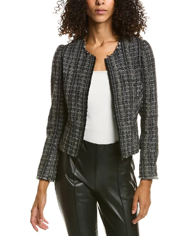 Bea Jacket In Black Fitted Blazer Look