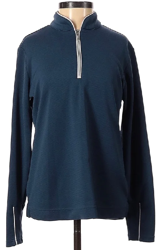 Pebble Beach Blue 1/4 Zip Pullover Size S