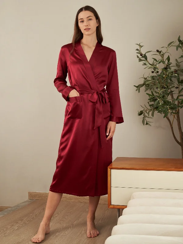 Best pajama sets for relaxing weekends22 Momme Classic Full Length Silk Robe Best pajama sets for relaxing weekends