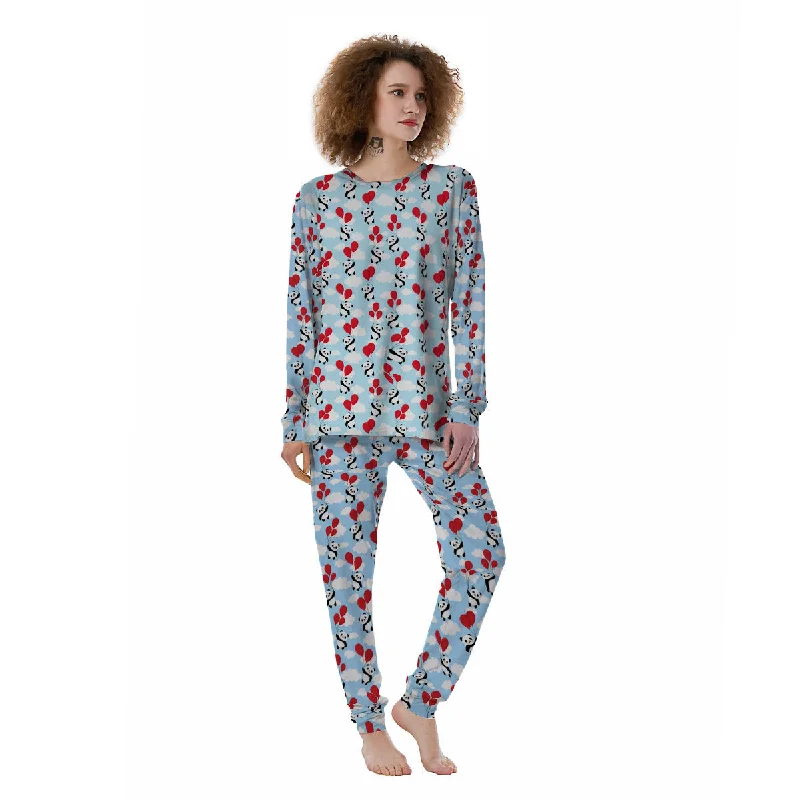 Cute pajama setsBalloon And Cute Panda Print Pattern Women's Pajamas Cute pajama sets