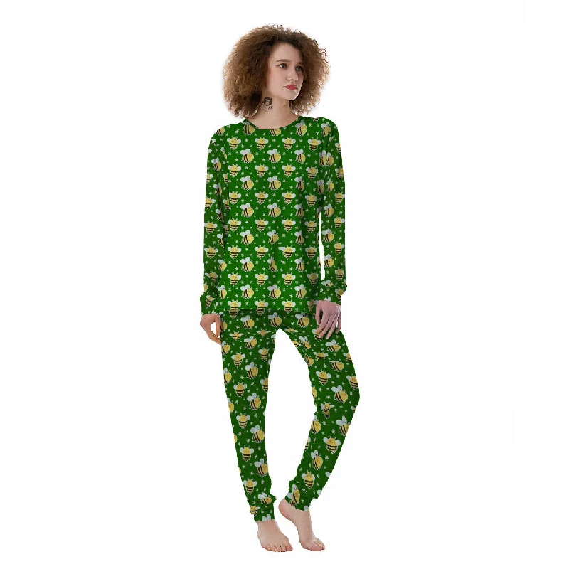 Matching couple pajama setsBee Cute Honey Print Pattern Women's Pajamas Matching couple pajama sets