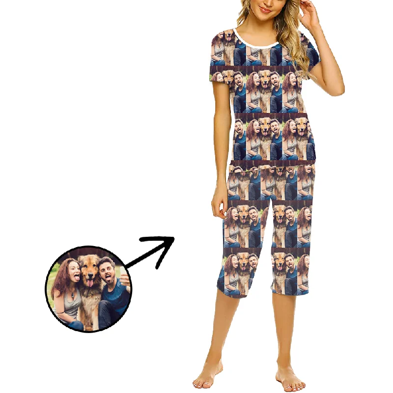 Family matching pajama setsCustom Photo Pajamas For Women Whole Photo Family matching pajama sets