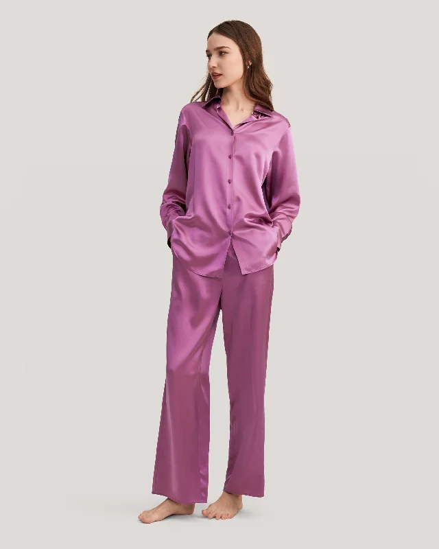 Spa pajama setsViola oversized Silk  Pajama For Women Spa pajama sets