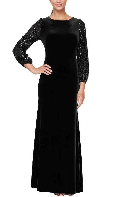 High-end party dressesAlex Evenings 81919041 - Sequin Bishop Sleeve Evening Dress Expensive party dresses