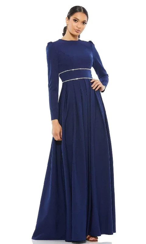 Vintage maxi dressesIeena Duggal - 55705 Long Sleeve Jeweled A-Line Dress Holiday maxi dresses