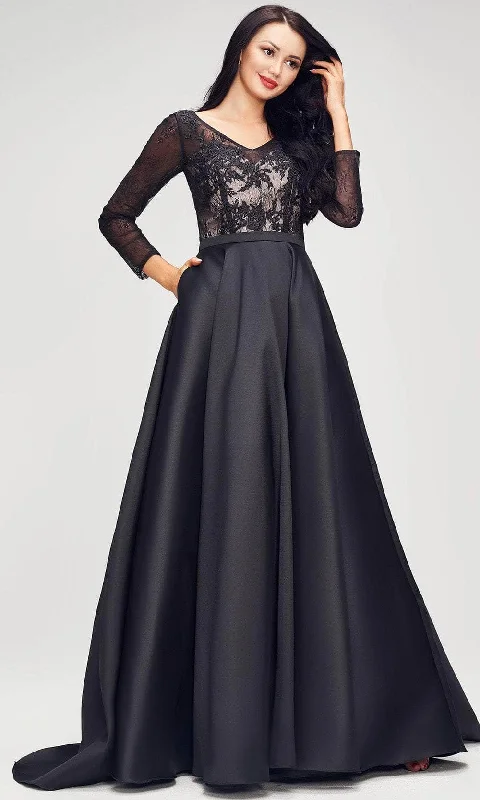 Must-have party dresses for this seasonJ'Adore Dresses J17012 - Embroidered V-Neck Prom Ballgown Flattering party dresses for all body types