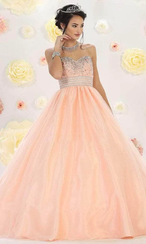 New Year's Eve party dressesMay Queen LK60 - Strapless Embellished Ballgown Engagement party dresses