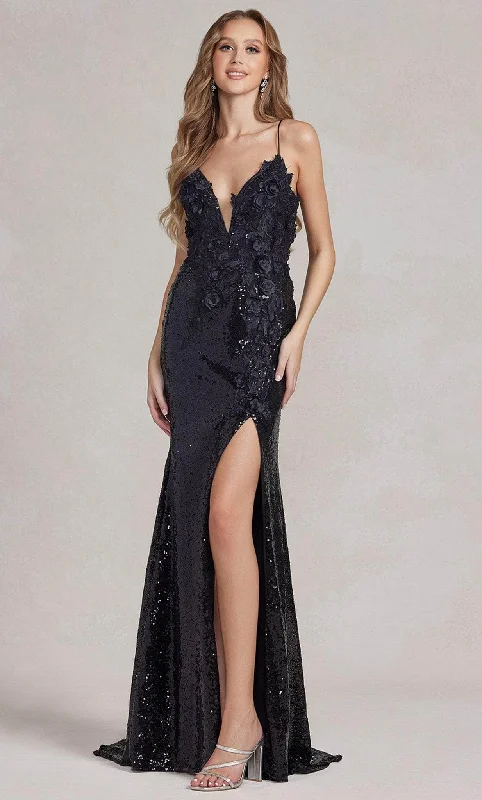 Club party dressesNox Anabel R1207 - Applique Sequin Evening Dress Cocktail party dresses