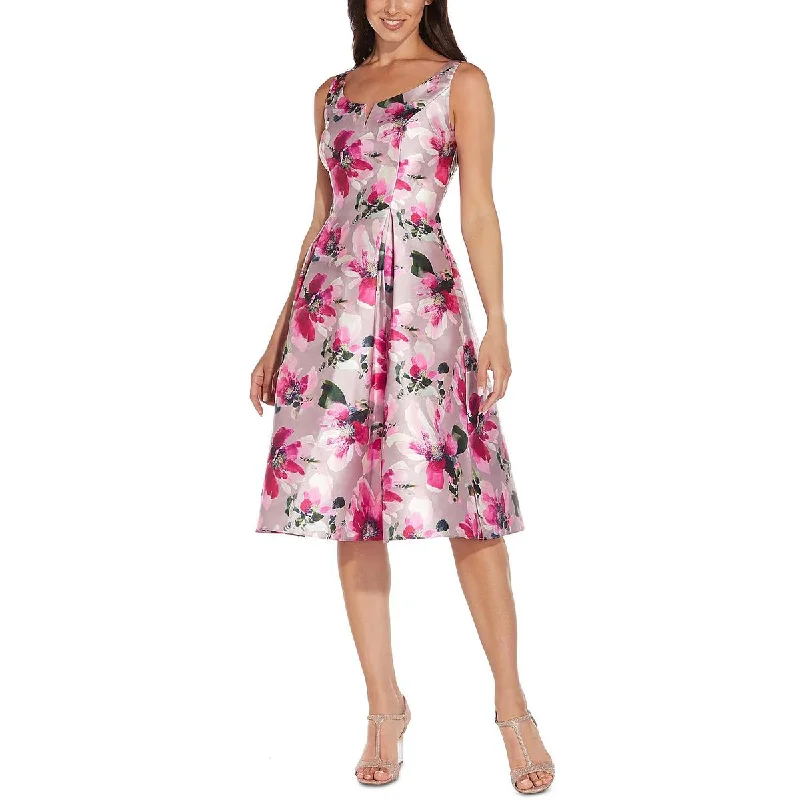 Chiffon floral dressesAdrianna Papell Womens Floral Printed Knee-Length Fit & Flare Dress Chiffon floral dresses