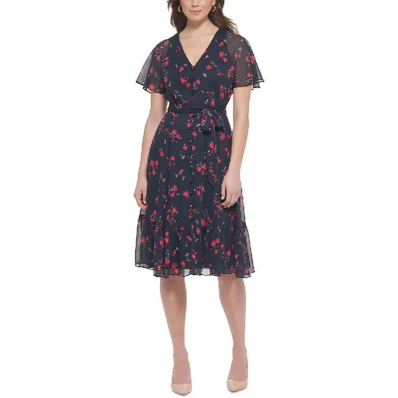 Best floral dresses for outdoor weddingsCalvin Klein Womens Floral Print Knee Length Fit & Flare Dress Best floral dresses for outdoor weddings