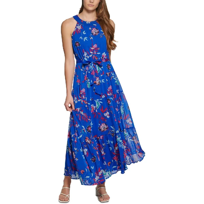 Best floral dresses for beach vacationsCalvin Klein Womens Petites Chiffon Floral Halter Dress Best floral dresses for beach vacations