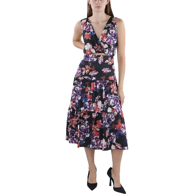 Wedding floral dressesLauren Ralph Lauren Womens Twist-Front Floral Fit & Flare Dress Wedding floral dresses