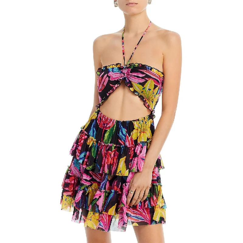 Romantic floral dressesRococo Sand Womens Printed Cutout Halter Dress Romantic floral dresses