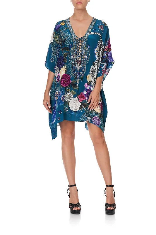 SHORT LACE UP KAFTAN LUNAR GAZING Romantic Lace Dress